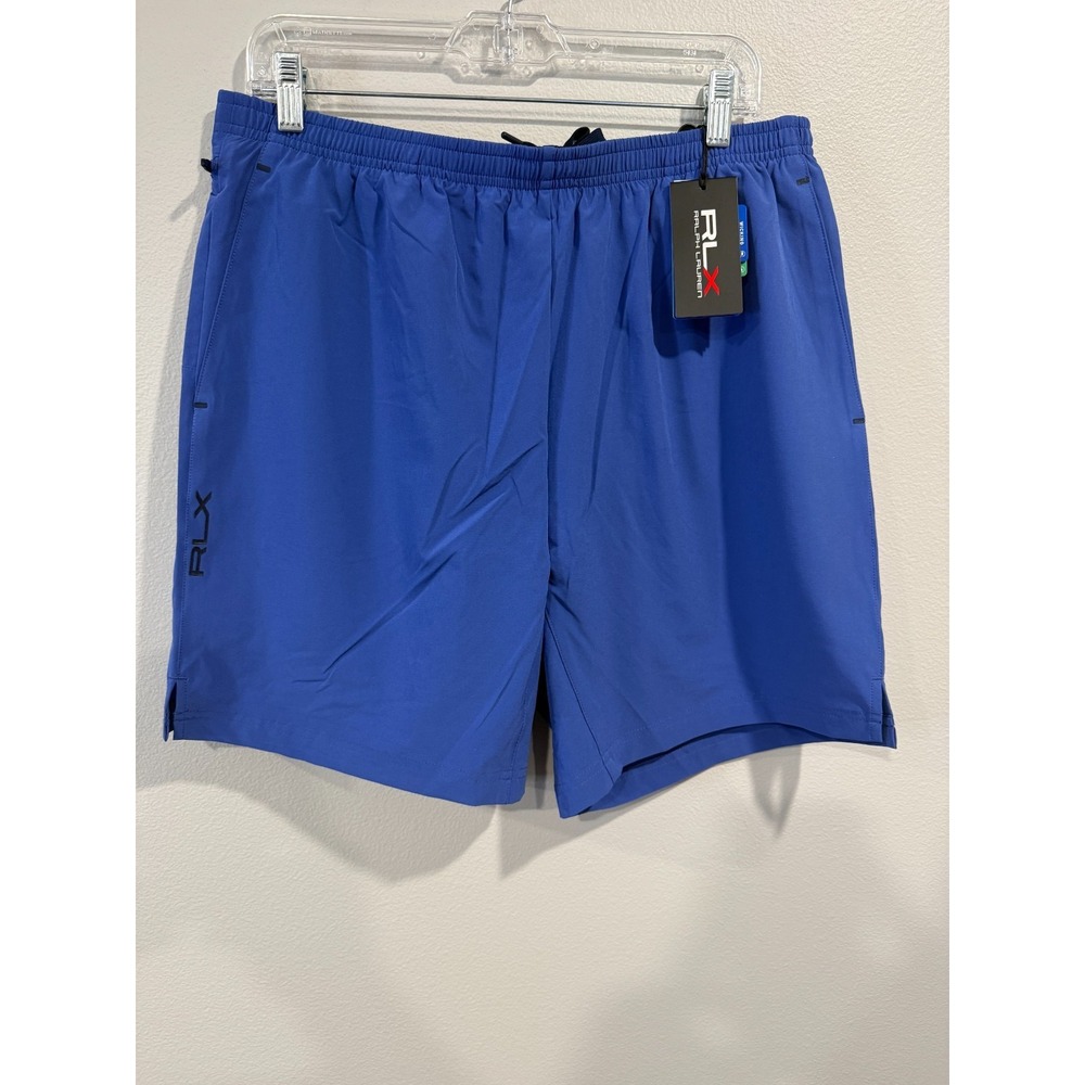RLX Ralph Lauren Training Golf Shorts Men's Large Blue Lined Drawstring Waist‎